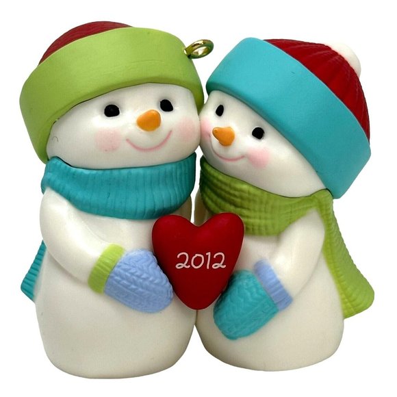 Hallmark Keepsake Ornament Snow in Love Personalize Stickers Snowmen 2012 - Picture 2 of 11
